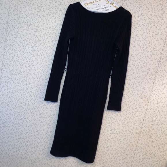 Vintage Abercrombie & Fitch Small Cable Knit Maxi Length Sweater Dress - Picture 5 of 9